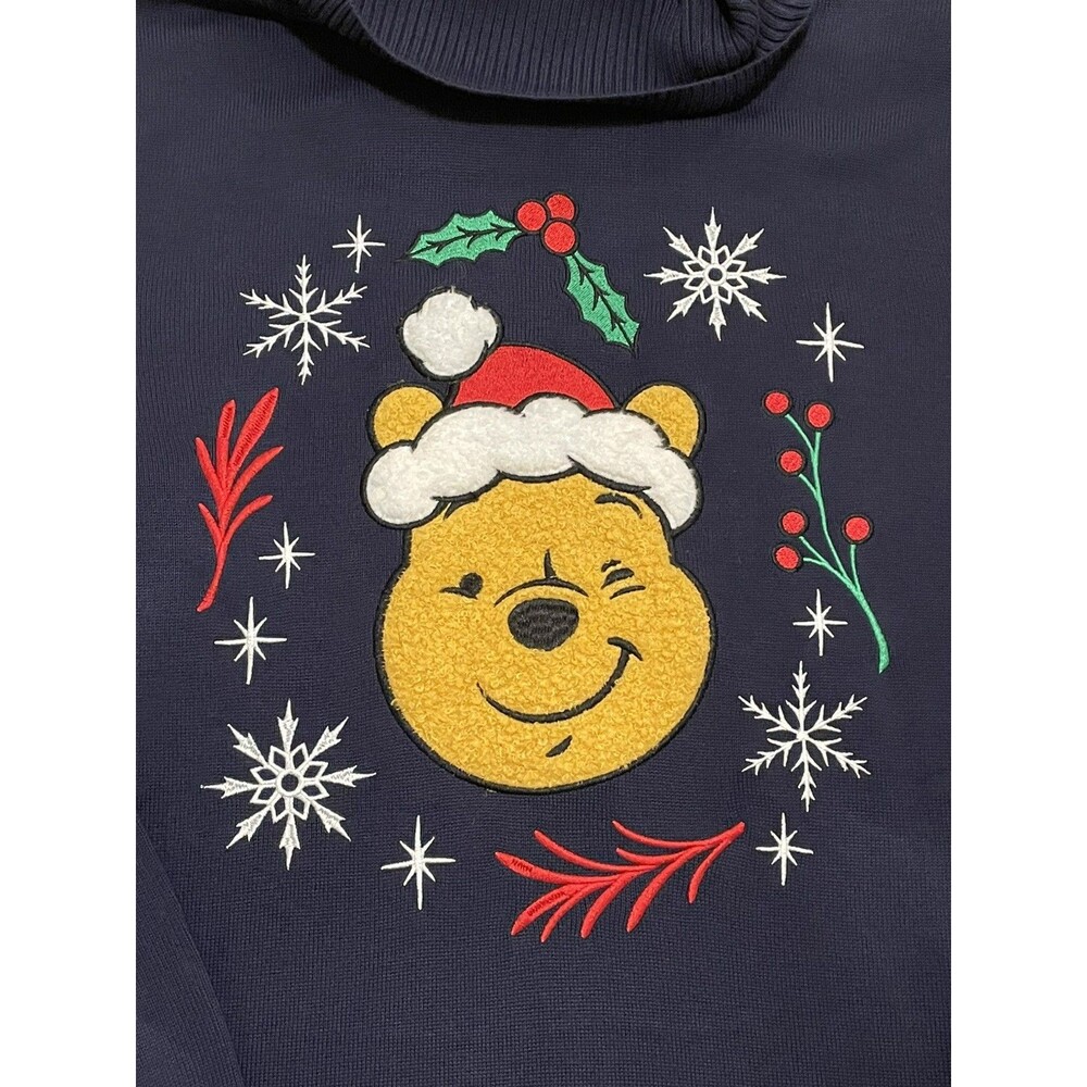 Womens Size XL Soft Disney Winnie the Pooh Holiday Turtleneck Sweater - Picture 2 of 5